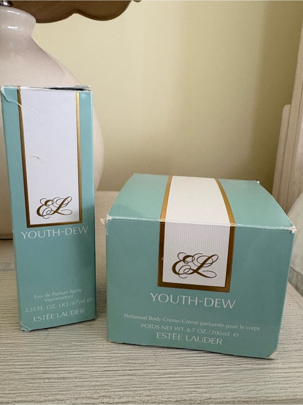 Estee Lauder Youth‑Dew Perfume and Body Crème set